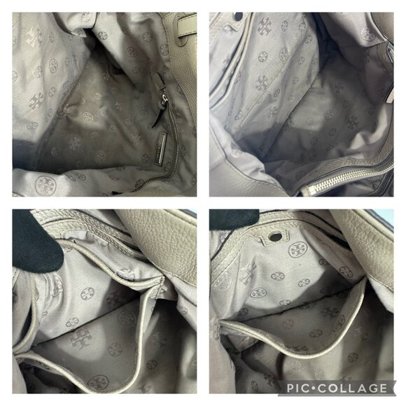 Tory Burch Taylor Triple-Compartment Tote in Chalk Gray - Picture 12 of 14